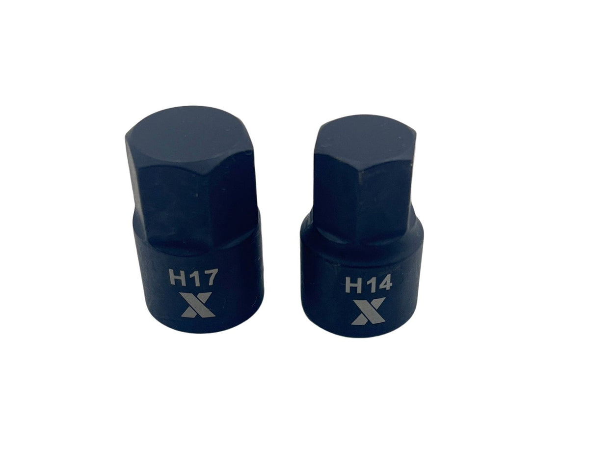 9 Piece Impact Stubby Bit Socket Rail Hex Metric