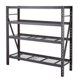 Adjustable 4-Shelf Heavy Duty Steel Metal Storage Rack / Shelving Unit, 77 x 24 x 72-in