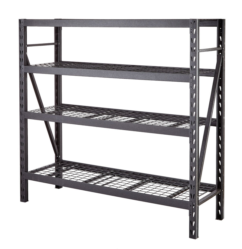 Adjustable 4-Shelf Heavy Duty Steel Metal Storage Rack / Shelving Unit, 77 x 24 x 72-in H922
