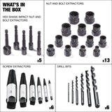 Bolt Remover Set, 30-pc, SAE/Metric