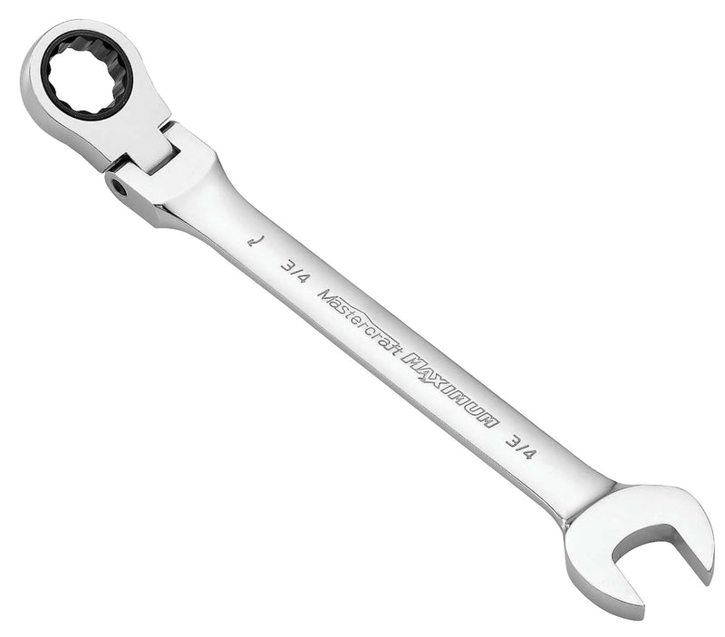 Flexhead Ratcheting Wrench, Assorted Sizes, SAE/ Metric, Metal, Chrome I7674