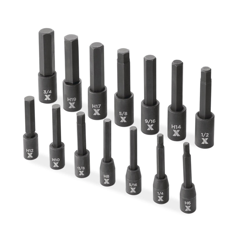 Hex Impact Socket & Bit Socket Set, 14-pc, SAE/Metric G8523