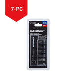 Impact Driver Socket Set, SAE, 7-pc