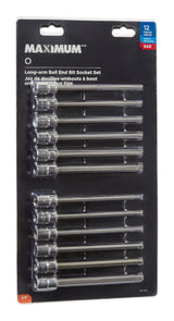 Long-Arm Ball End Bit Socket Set, 3/8-in, 12-pc