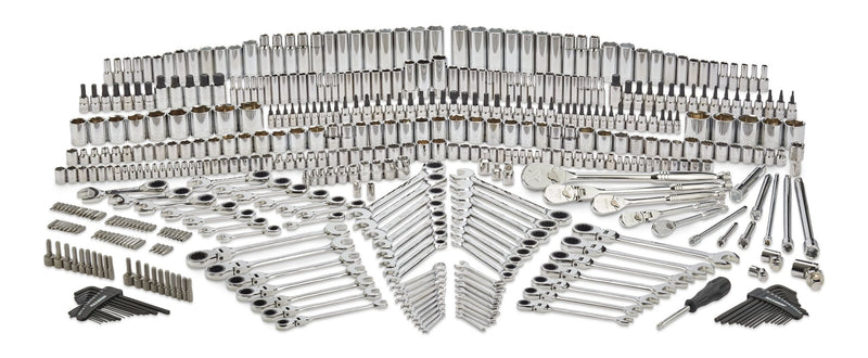 Master Socket & Wrench Set, 500-pc, CRV, Nickel-Chrome Plating E1695