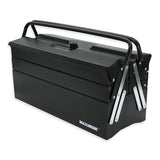 Portable 5-Tray Cantilever Tool Box, Black, 21-in
