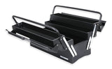Portable 5-Tray Cantilever Tool Box, Black, 21-in