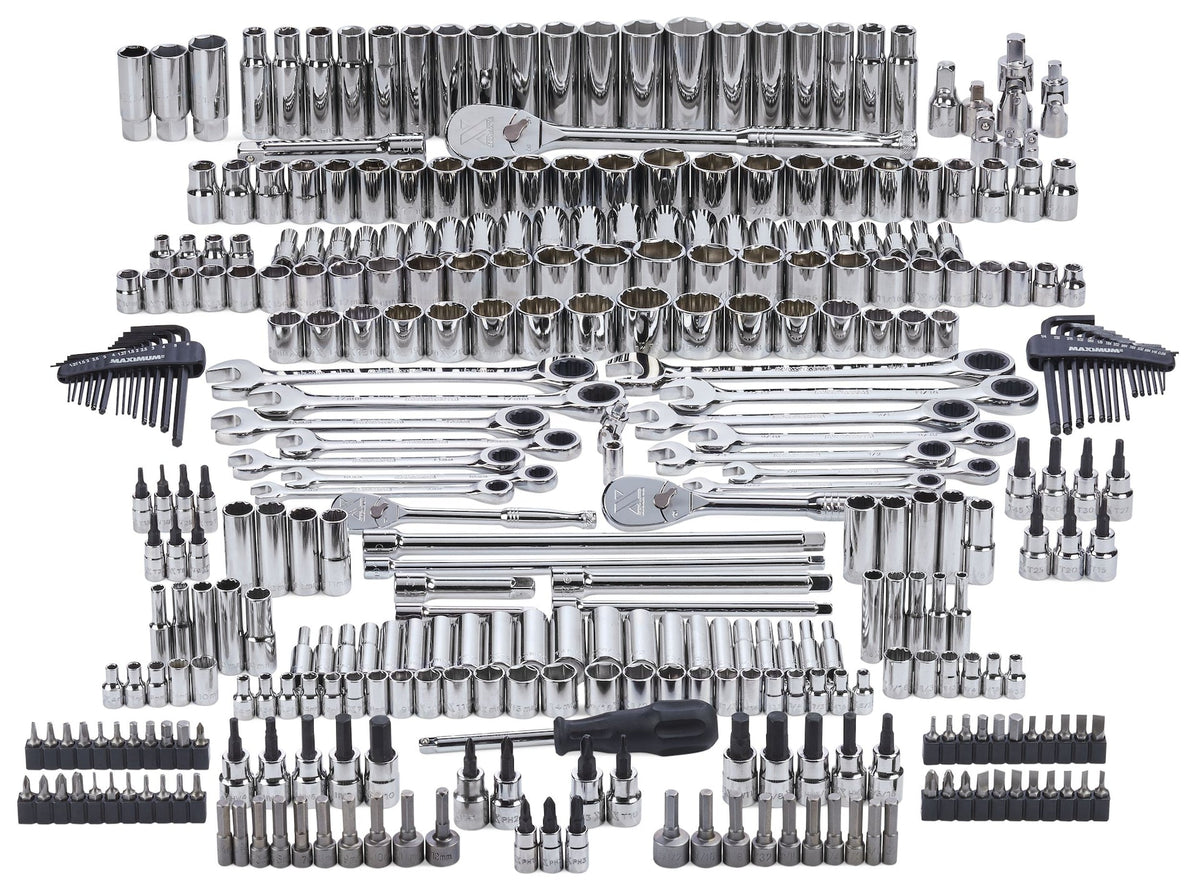 Professional Grade Socket Set, 346-pc, CRV, Nickel-Chrome Plating