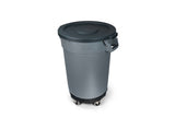 Universal Commercial Heavy-Duty Resin Garbage Can Dolly, Black