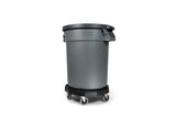 Universal Commercial Heavy-Duty Resin Garbage Can Dolly, Black