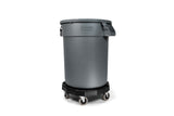 Universal Commercial Heavy-Duty Resin Garbage Can Dolly, Black