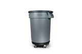 Universal Commercial Heavy-Duty Resin Garbage Can Dolly, Black