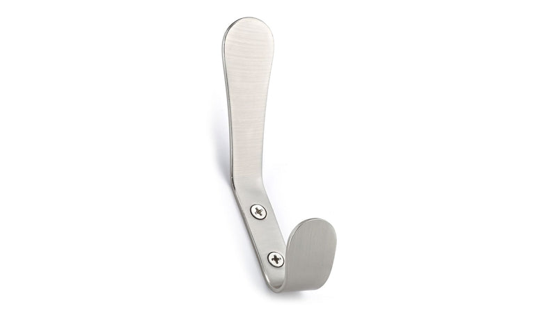 Metal Utility Double Hook, Brushed Nickel W6583