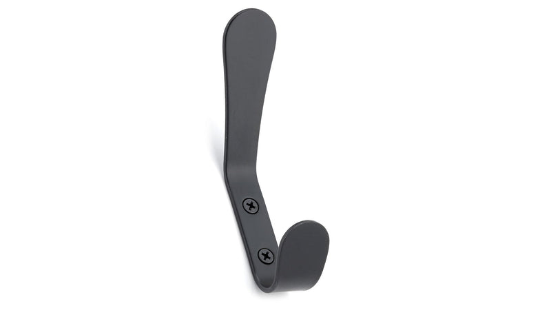 Metal Utility Double Hook, Matte Black R7349