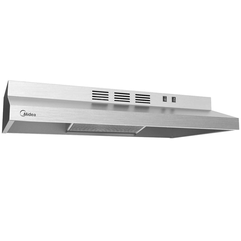 Basic 200 CFM Under the Cabinet Kitchen Exhaust Fan Range Hood, Stainless Steel, 30-in B8683