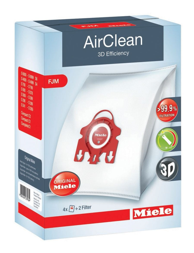Miele AirClean 3D FJM Dust Bags, 4-pk U7247