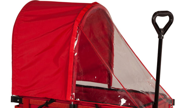 Industries Weather Shield & Sun Canopy For Convertible Wagon Sleigh/Sled, Red/Clear T525