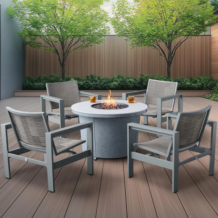 Milo 5-piece Patio Seating Set with Fire Table C5488