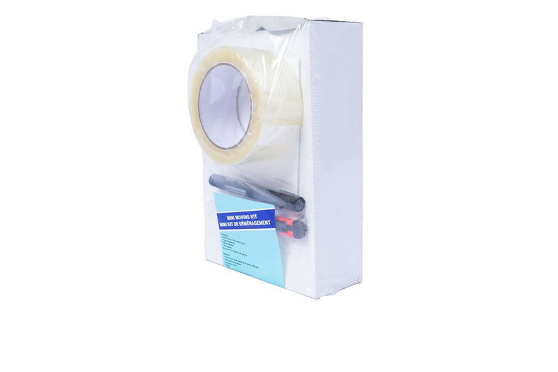Mini Moving Kit with Box Cutter, Marker, Clear Packing Tape, Tape Gun & Box ID Labels E9078