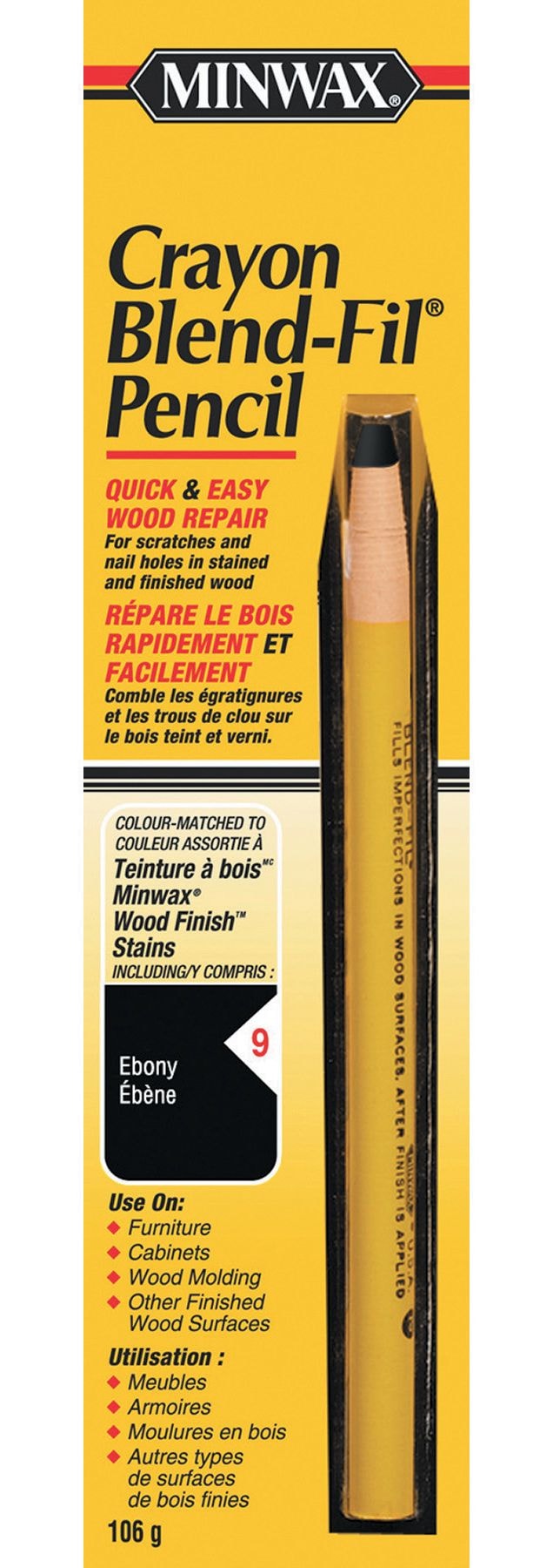 Crayon Blend-Fil Wood Pencil, Ebony O6750