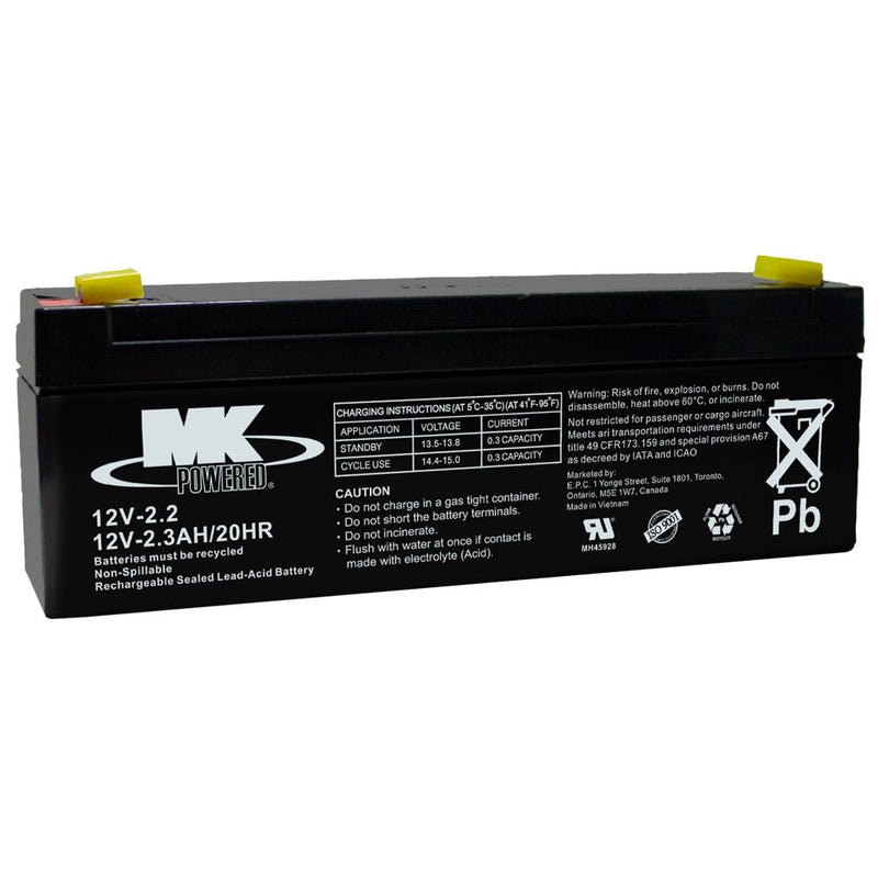 12-Volt 2.3 Ah SLA Battery, F1 Terminal T8854
