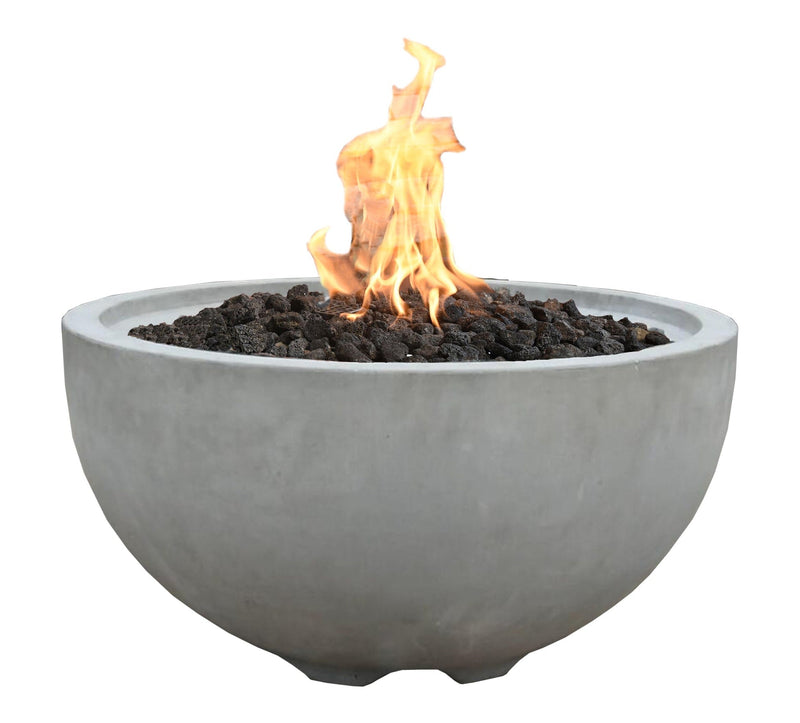 Nantucket Round Propane-Fueled Fire Bowl with Lava Rock & Canvas Cover, 40,000 BTUs, 14-in M6150