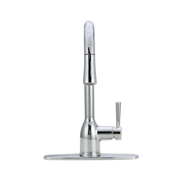 Adler Single Handle Pull-Down Kitchen Faucet, Chrome J7999
