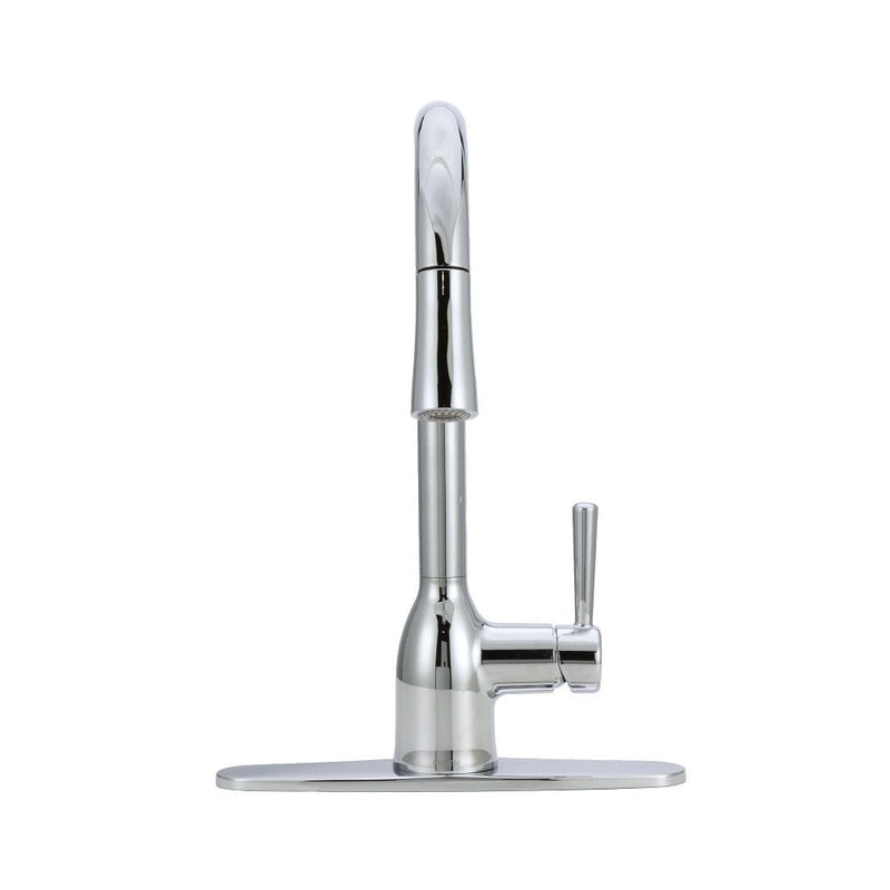 Adler Single Handle Pull-Down Kitchen Faucet, Chrome J7999