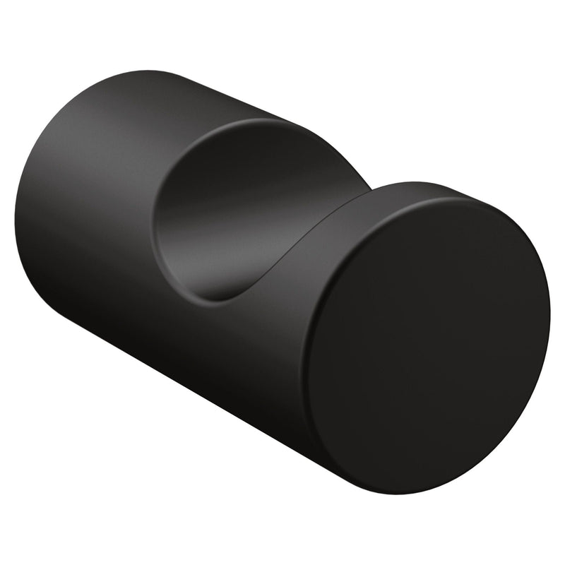 Align Modern Single Swivel Robe Hook, Matte Black D8393
