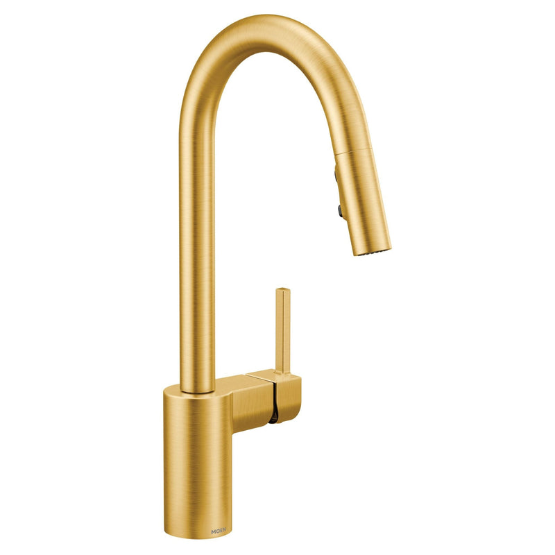 Align Single Handle High Arc Pull Down Sprayer Kitchen Faucet, Brushed Gold Z6947