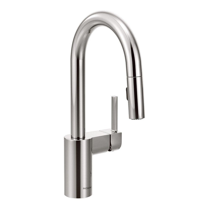 Align Single Handle High Arc Pull Down Sprayer Kitchen Faucet with Power Clean, Chrome O9182