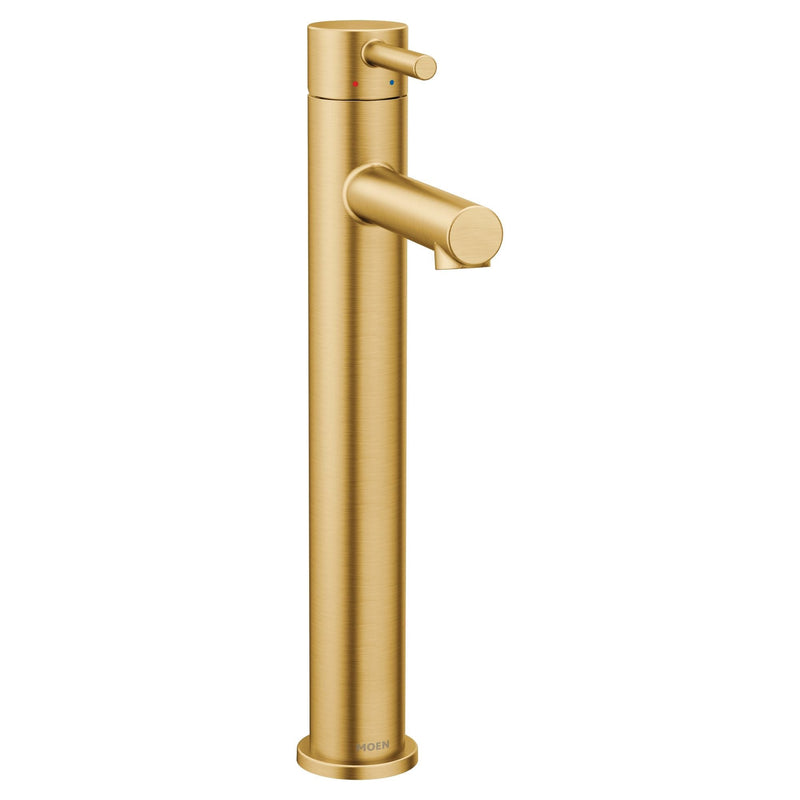 Align Single Handle High Arc Vessel Single Hole Bathroom Sink Faucet, WaterSense Certified, Brushed Gold A3746