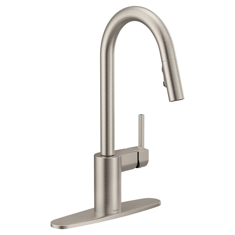 Align Single Handle Modern Pull Down Sprayer Kitchen Faucet with Reflex & Power Clean, Stainless Steel R4513