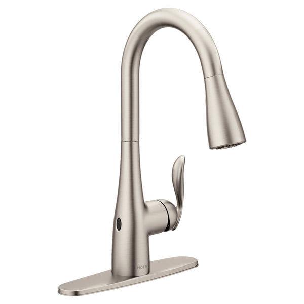 Arbor Single Handle Touchless Pull Down Spot-Resist Sprayer Kitchen Faucet with & Power Clean, Stainless Steel C3935