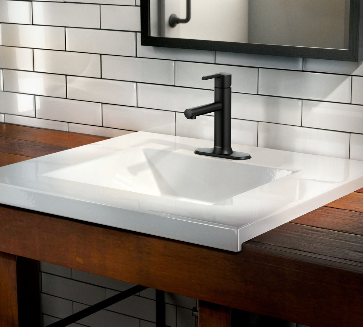 Arlys Single Handle Bathroom Faucet, Matte Black
