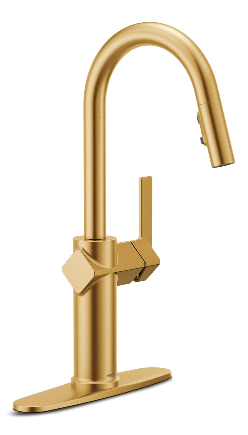1-Handle Pull-Down Kitchen Faucet, Brushed Gold I9867