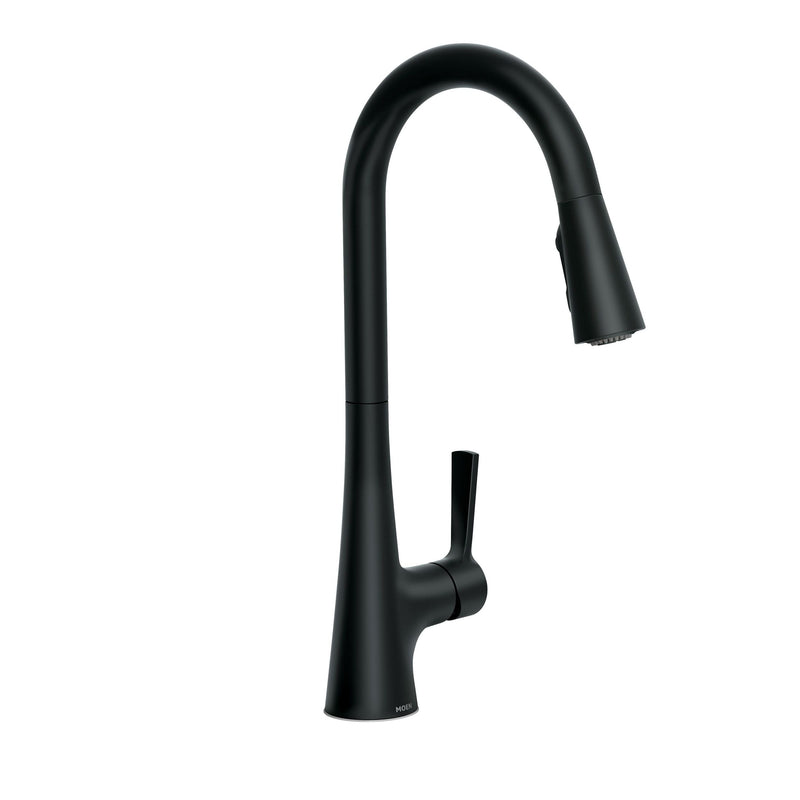 Mikah 1-Handle Pull Down Kitchen Faucet, Matte Black I6044