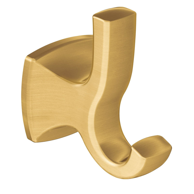 Voss Double Robe Hook, Brushed Gold B6846