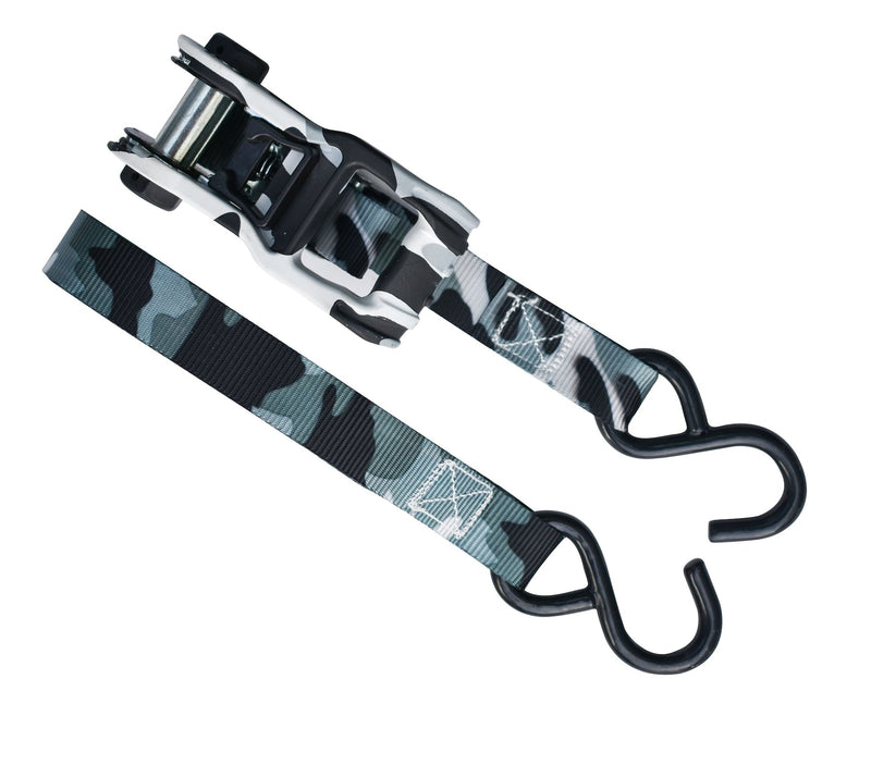 1,500-lb Snow Camo Ratchet Tie Down, 1-in x 10-ft, 2-pk W4962