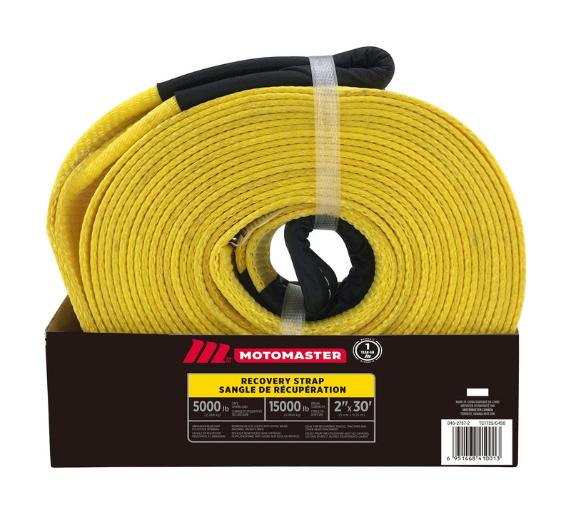 15,000-lb Recovery Strap with Loop Ends, Commercial Grade, 2-in x 30-ft S1999