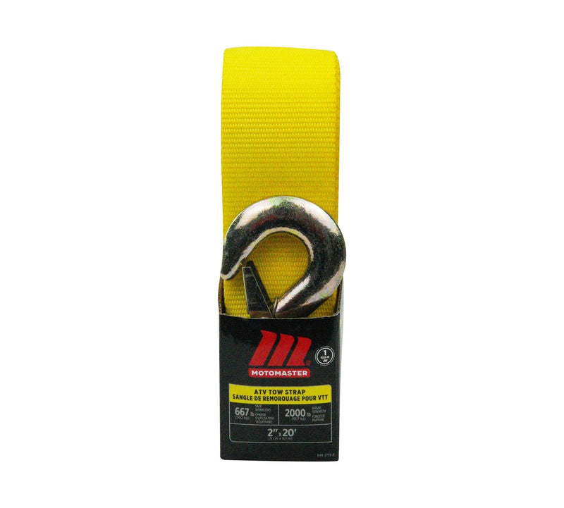 2,000-lb ATV Tow Strap with Hook, 2-in x 20-ft H6225