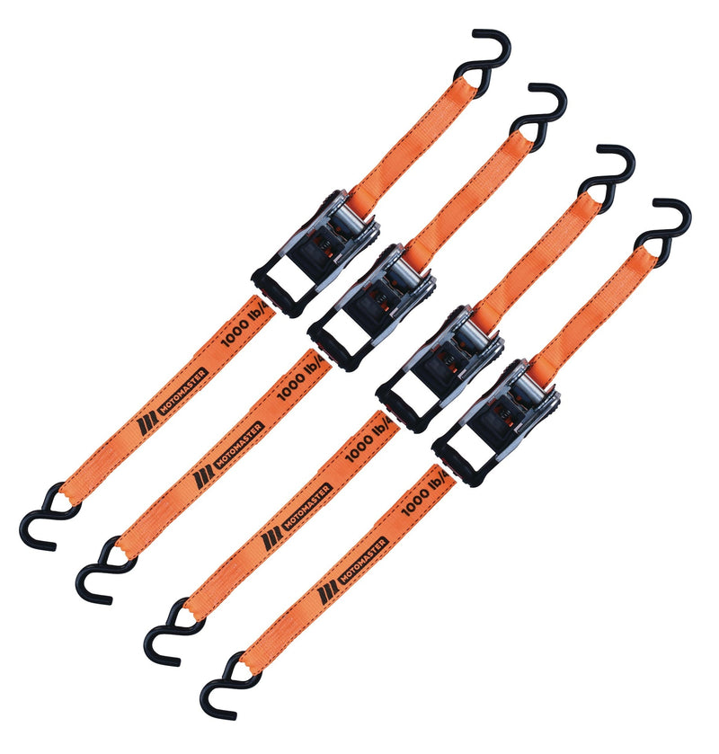 3,000-lb Heavy Duty Ratchet Tie Down Straps, Extra Long, 1.25-in x 20-ft, 4-pk A5015
