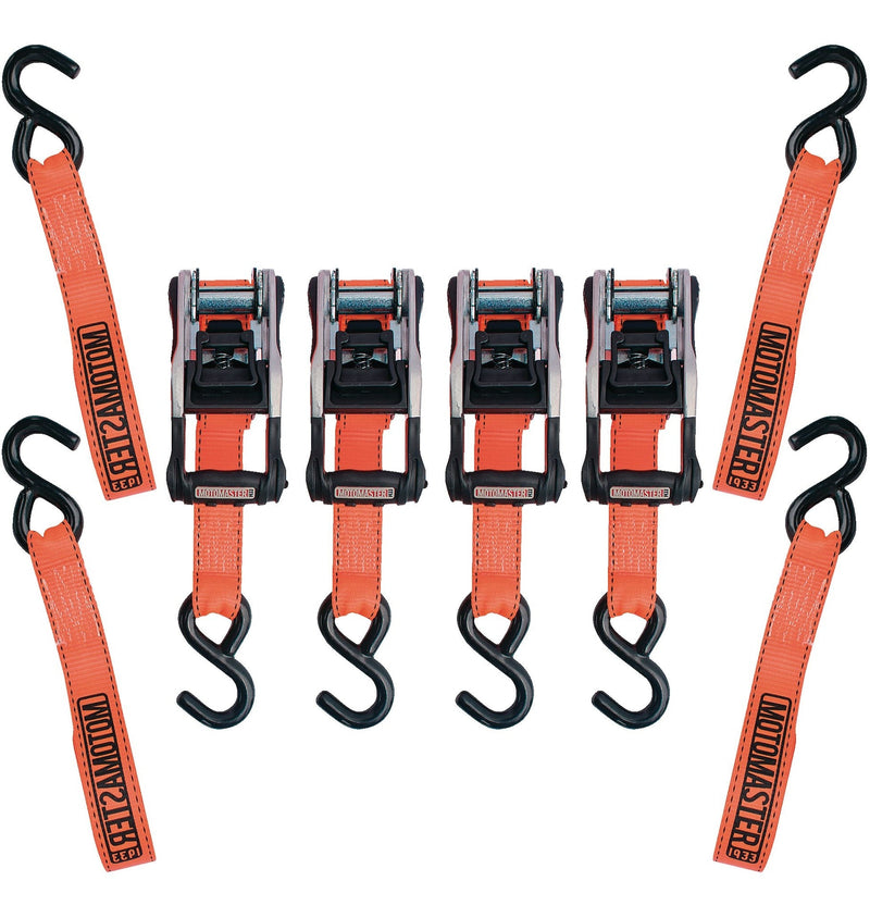 3,000-lb Heavy Duty Ratchet Tie Down, with Padded D-Handle, 1.25-in x 14-ft, 4-pk T4653