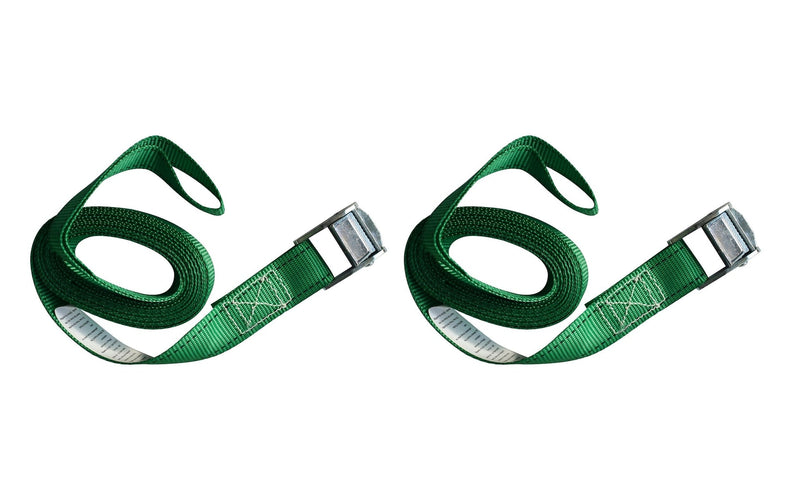 450-lb Light Duty Lashing Straps with Cam Buckle Clasps, Weatherproof, 1-in x 12-ft, 2-pk C7634