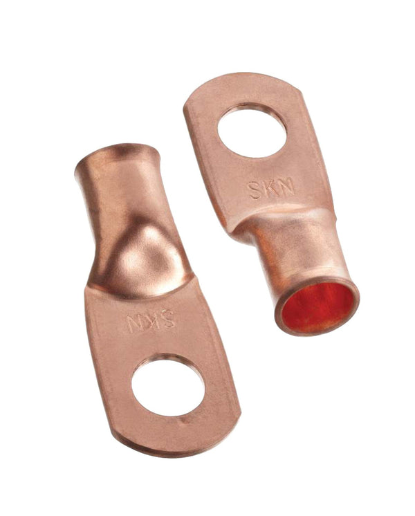 Copper Battery Cable Ends/Terminal Lugs/Ring Terminals, 1-Gauge, 3/8-in Stud I196