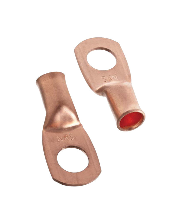 Copper Battery Cable Ends/Terminal Lugs/Ring Terminals, 4-Gauge, 3/8-in Stud J7395