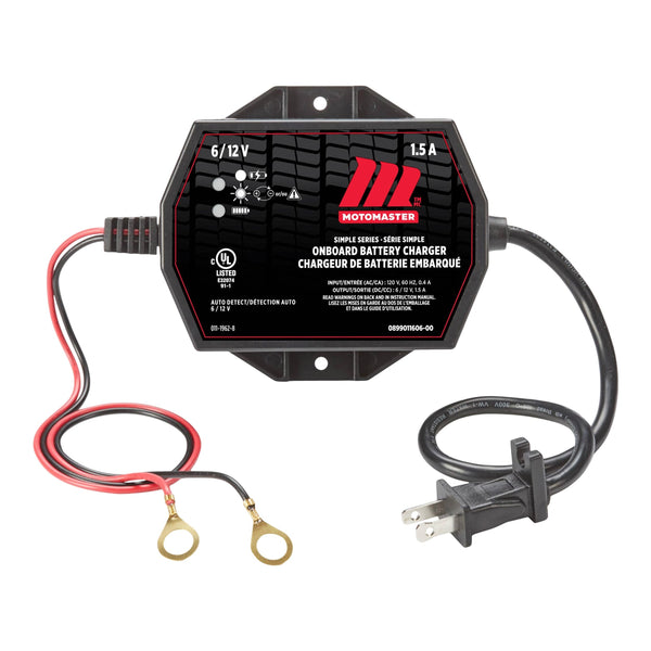 Simple Series Onboard Smart Battery Charger and Maintainer, Fully Automatic, 1.5-Amp, 6V/12V J5247