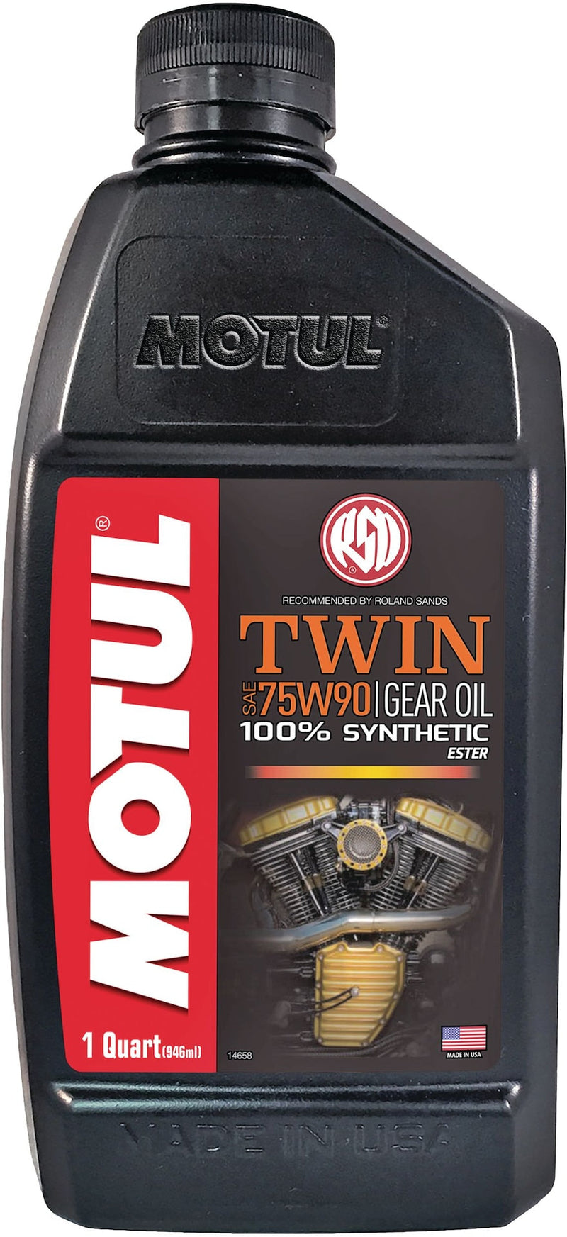 Twin Synthetic Gear Motorcycle Oil 75W90, 946-mL K5016