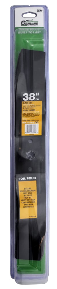 3-in-1, 2-Blade Replacement Set for 38-in Lawn Tractor Cutting Decks, Black H7095