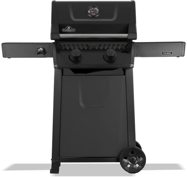 Rebel 365 2-Burner LP Gas BBQ, Matte Black T3204